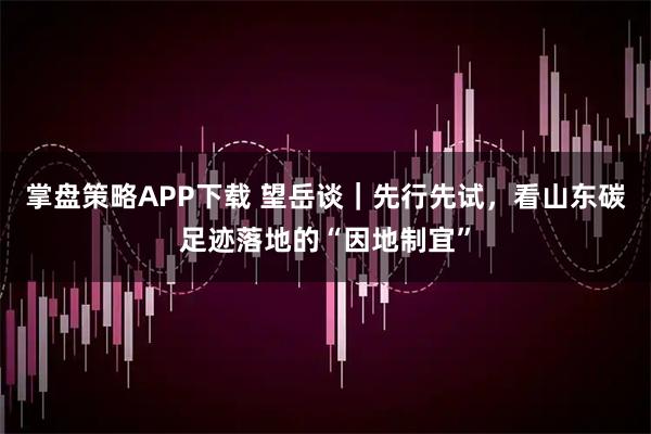 掌盘策略APP下载 望岳谈|先行先试,看山东碳足迹落地的“因地制宜”