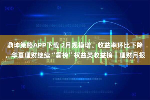 鼎坤策略APP下载 2月规模增、收益率环比下降，华夏理财继续“霸榜”权益类收益榜｜理财月报