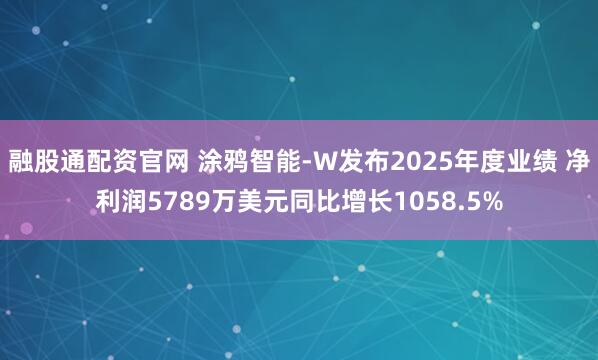 融股通配资官网 涂鸦智能-W发布2025年度业绩 净利润5789万美元同比增长1058.5%